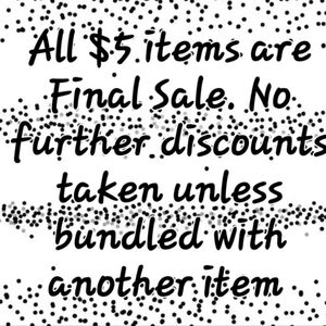 ⚠️All $5 Items Are FINAL Sale⚠️ $5.95 Shipping On Everything Until 12/31/2024⚠️